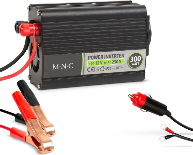 Automobiļu sprieguma pārveidotājs no 12 V uz 230 V, 300 W