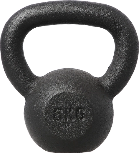 HMS čuguna kettlebells 6 kg, melns