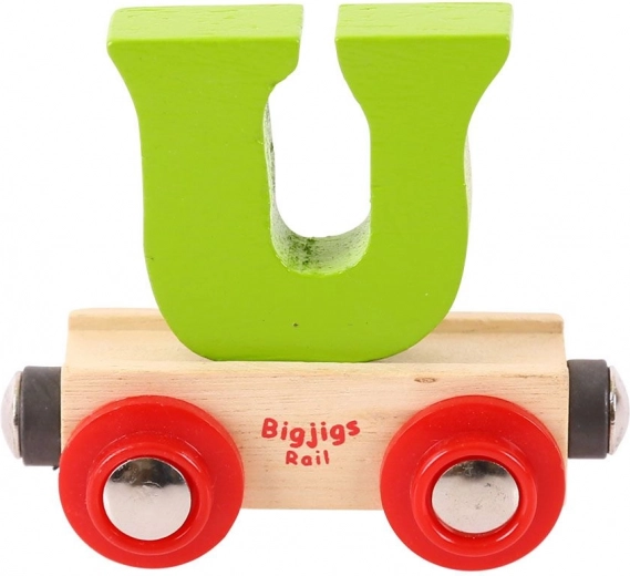 Bigjigs Rail koka vagoniņš ar burtu U