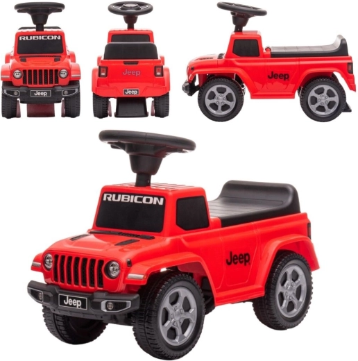 Bērnu braucamais Jeep Rubicon ar skaņu, sarkans