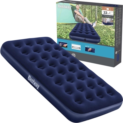 BESTWAY Single Inflatable Bed with Velour Surface