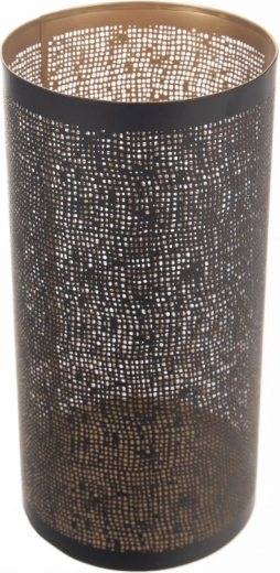 Metāla svečturis melni zeltains 30 cm