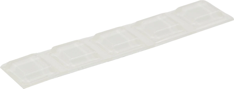 Pašlīmējošs caurspīdīgs kvadrātveida durvju aizturis 12,7 × 12,7 × 3 mm, komplekts 5 gab.