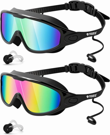2 peldēšanas briļļu komplekts RENEW FORCE ar UV 400 filtru