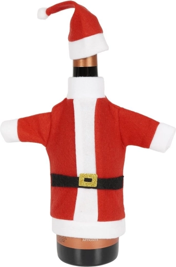 Ziemassvētku pārvalks vīna pudelei Santa