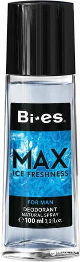 Vīriešu aromatizēts dezodoranta aerosols stikla flakonā BI-ES Max Ice Freshness 100 ml