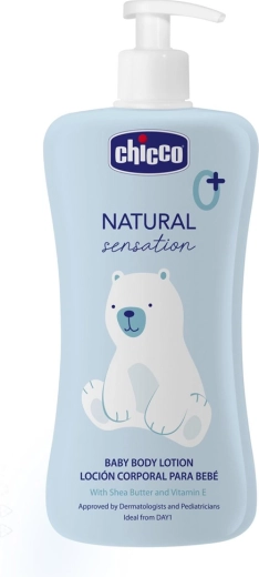 Chicco Natural Sensation ķermeņa pieniņš ar šī sviestu un E vitamīnu 150 ml