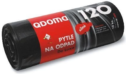 Izturīgi atkritumu maisi 120 l, melni, 70 × 110 cm (10 gab.)