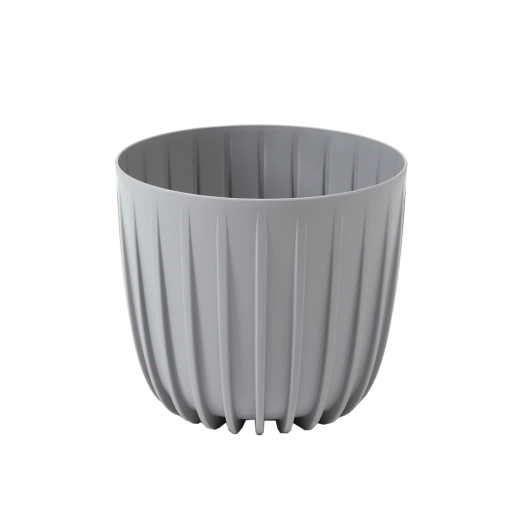 Plastmasas puķu pods Mira 18 cm pelēks