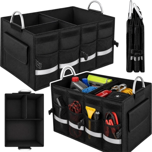 Salokāms automašīnas bagāžnieka organizators 50 l, melns