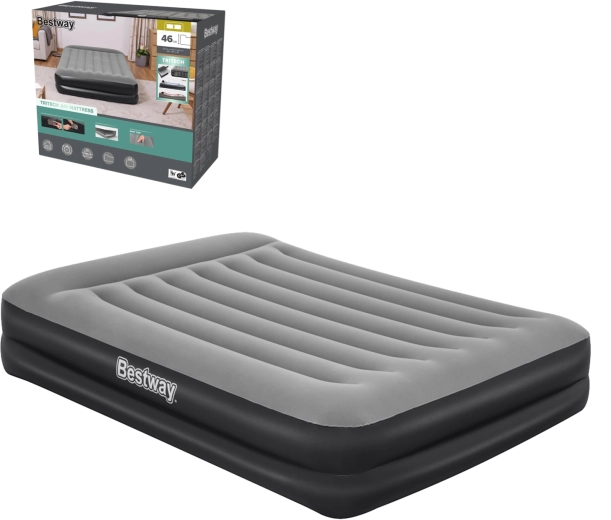 Piepūšamā gulta BESTWAY ar iebūvētu maiņstrāvas (AC) pumpi 203 × 152 × 46 cm