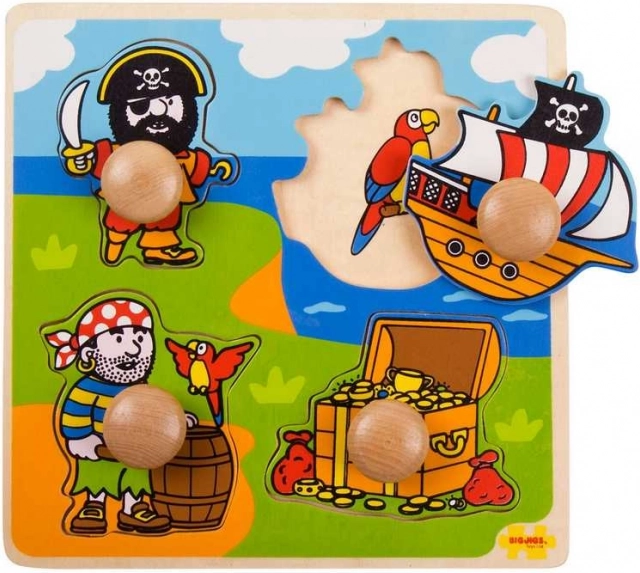 Ieliekamā puzle “Pirāti” no Bigjigs Toys