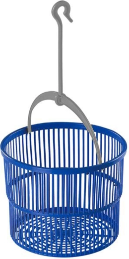 Plastmasas veļas knaģu groziņš ar āķi 19 × 19 cm