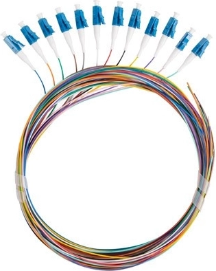 Optical pigtail SM OS2 LC/UPC 2 m G657A1 semi-tight, multicolor