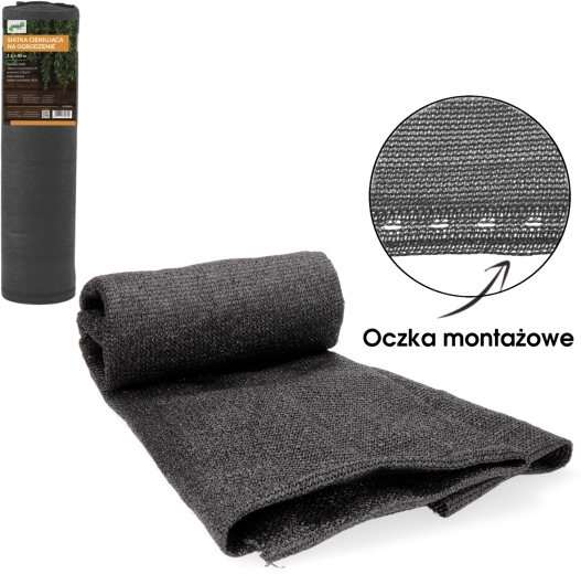 Anthracite fence privacy screen 1.5 × 50 m 135 g/m² 90%