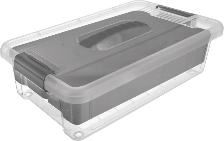 Storage box UH MULTI Stormax rectangular 6 L with gray insert