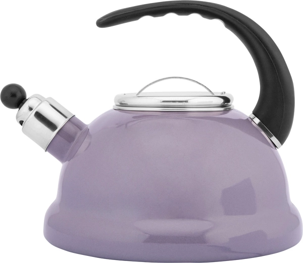 Izydor enamel kettle, barrel shape, 2.5 L, heather color