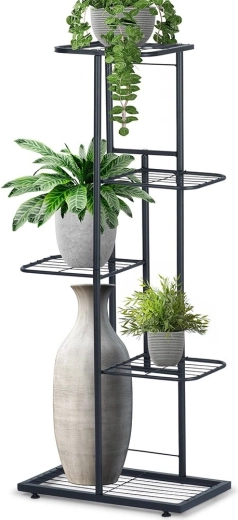Metāla melns piecstāvu augu statīvs 96 cm