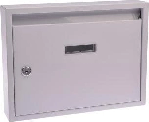 Daudzdzīvokļu pastkastīte 320 × 240 × 60 mm, balta, bez caurumiem