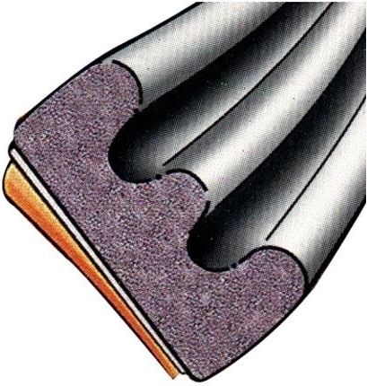 Window and Door Sealing EPDM E-profile 9 × 4 mm, white, 6 m Trelleborg