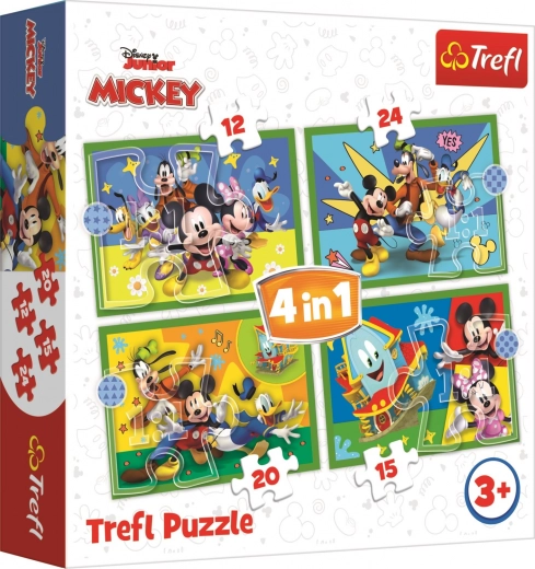 Puzle 4 vienā MICKEY UN DRAUGI