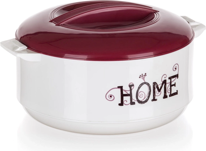 Termobļoda ar nerūsējošā tērauda ieliktni HOME 3,5 l balta/bordo