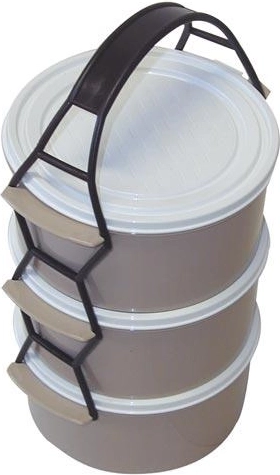 Pusdienu trauks 3x1,0 l plastmasas