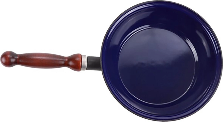 Durable dark blue enamel that cleans beautifully