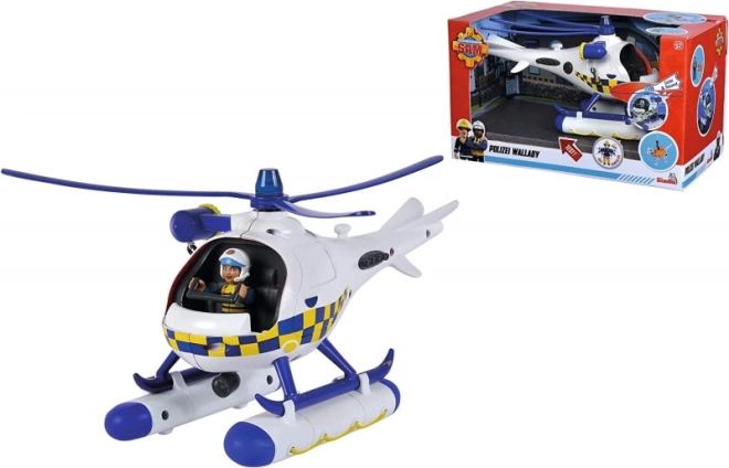 Policijas helikopters UGUNSDZĒSĒJS SAMS ar figūriņām un gaismas efektiem