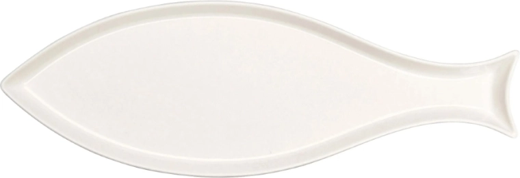 Regulārs servēšanas pusšķīvis zivs formā 37,5 × 12,5 cm
