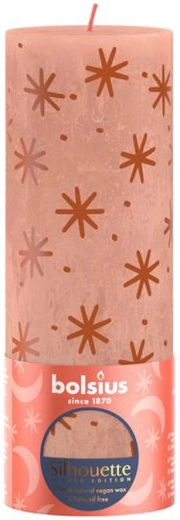 Rustikāla svece 190 × 68 mm – krēmīgs karamele