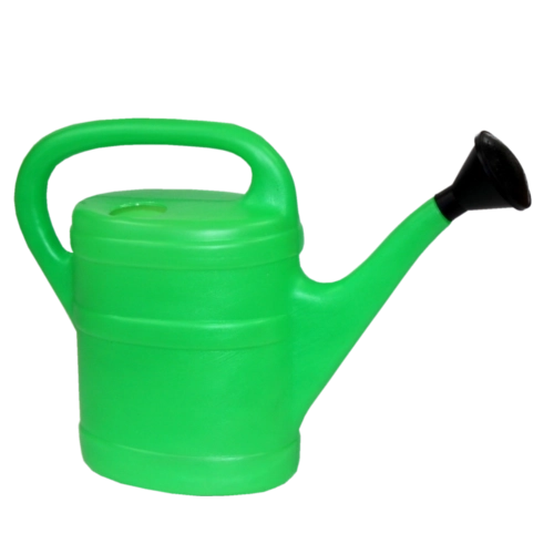 Garden watering can 5 l with rose – green