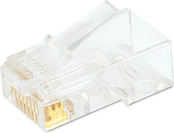 Eight gold-plated contacts