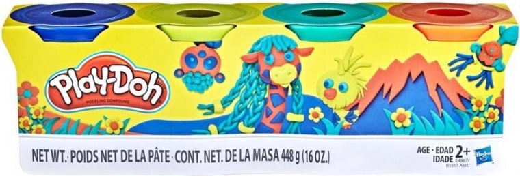 Play-Doh modelēšanas masa, 4 trauciņu komplekts, 448 g – Wild