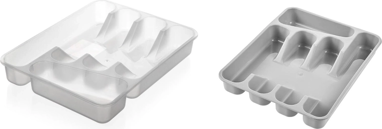 Plastic cutlery tray 33.5 × 26.5 × 5 cm, mixed colors