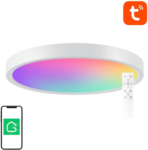 Viedā griestu lampa 30 cm WiFi/Bluetooth 16M RGBCW Gosund LB12 1920 lm Tuya ar tālvadību