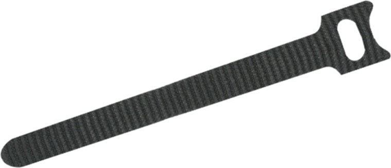 Black textile hook-and-loop cable ties - 10 pieces