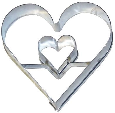 Heart Cookie Cutter with Inner Heart