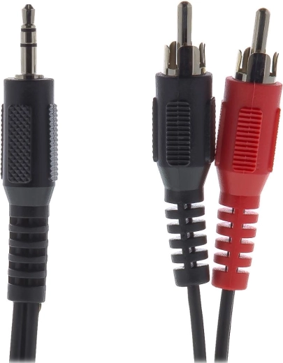 Sencor audio kabelis, 3,5 mm ligzda uz 2× RCA, 2 m