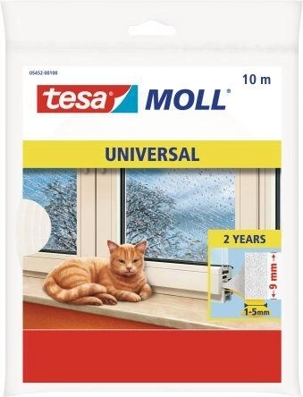 Logu blīvējums no putām 9 × 6 mm, balts, 10 m