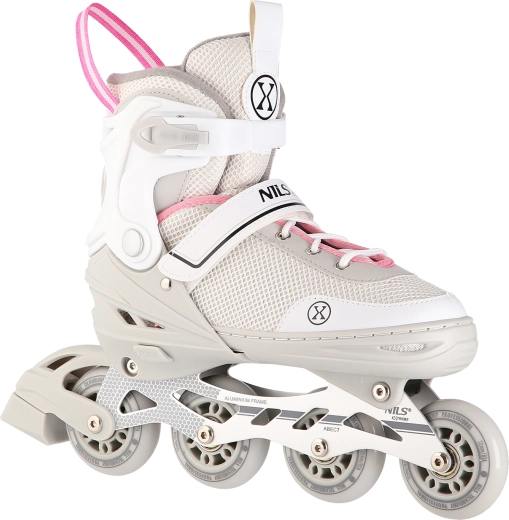 2 vienā slidas NILS Extreme NH18188A pelēki rozā – S (29–33)