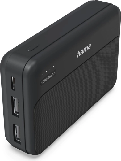 Hama Power Pack Pocket 10 powerbanka 10 000 mAh antracīta (2× USB-A)