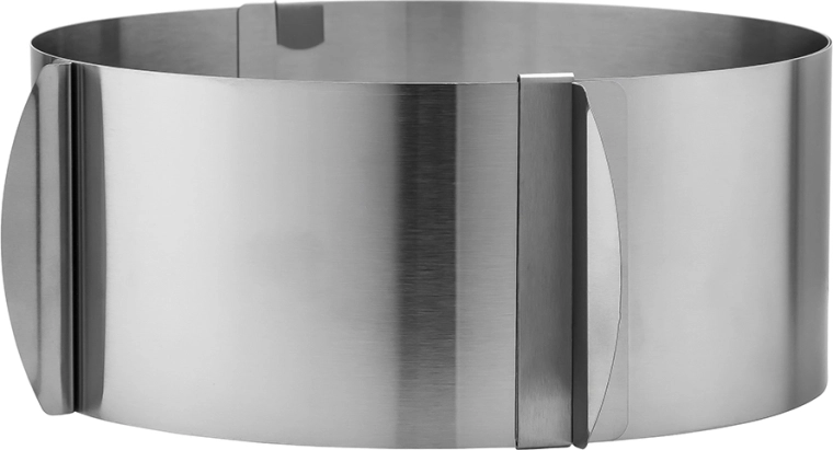 Adjustable stainless steel cake ring 15 × 15 × 8.5 cm