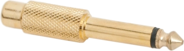 Apzeltīts RCA ligzdas uz 6,3 mm mono jack spraudņa adapteris