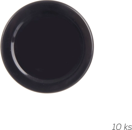 Metāla vāciņš TO 53 (53 mm) melns, 10 gab.