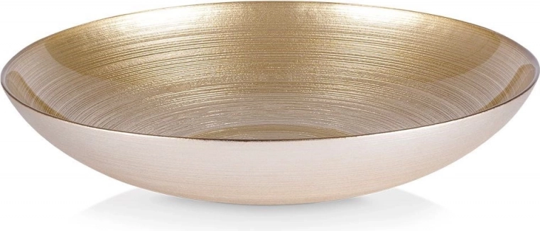 Stikla bļoda zelta krāsā 30 cm, 2,2 l
