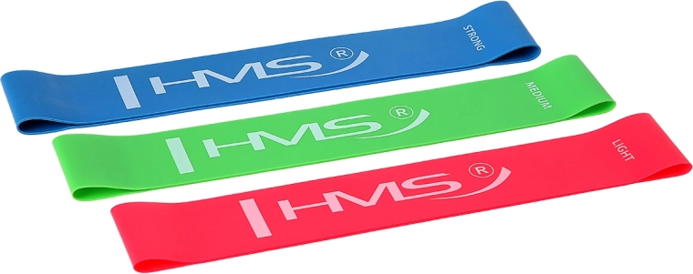 Pretestības treniņgumiju komplekts HMS GU04 Slim – 3 slodzes līmeņi