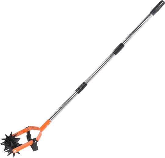 Manual rotary soil cultivator and hoe with weed cutter - 1 pc