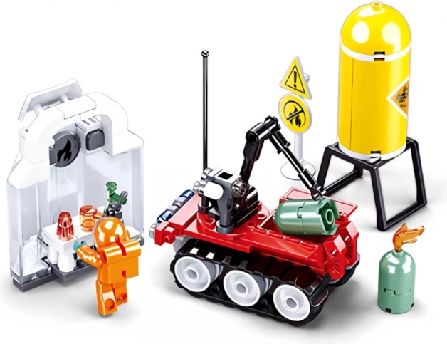 Sluban ugunsdzēsēji – tālvadības robota konstruktors