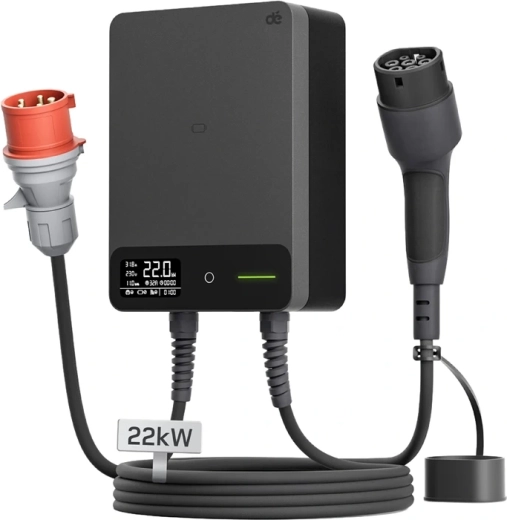 DEPOW Wallbox 22 kW uzlādes stacija ar 7 m kabeli